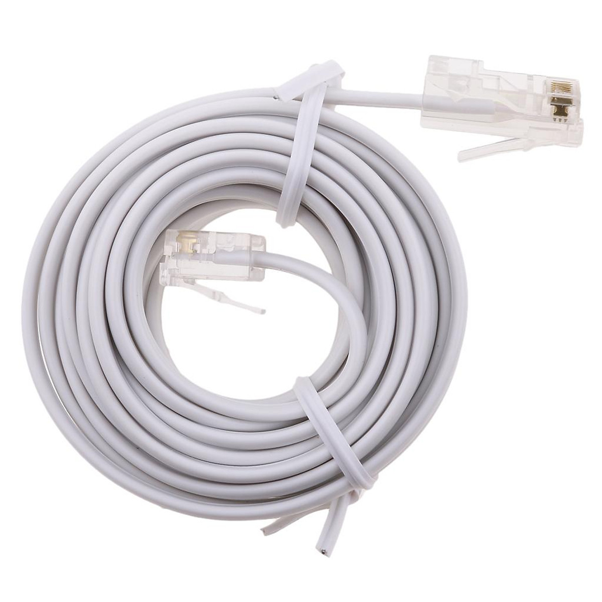 3m RJ11 6P4C to RJ45 8P4C White Telephone Connector Plug Cable for
