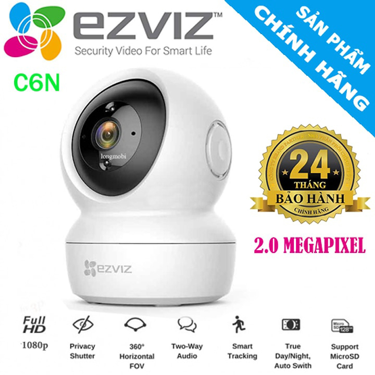 Camera IP Wifi quay quét thông minh EZVIZ C6N 2.0 4.0MP - Hàng Chính Hãng