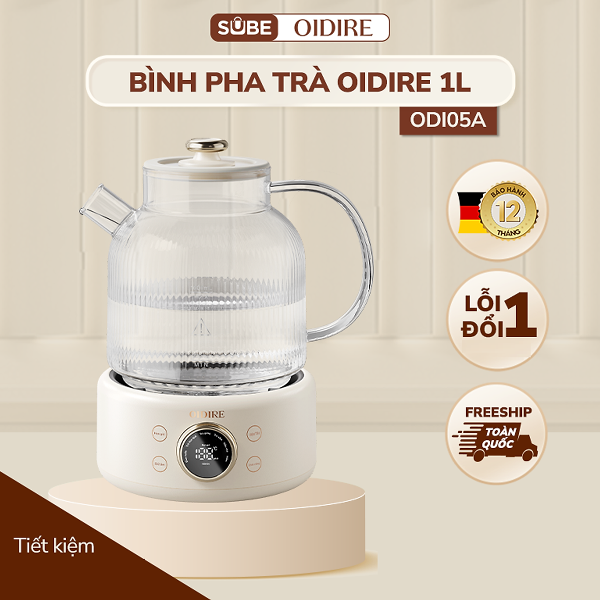 Bình pha trà OIDIRE 1L ODI05A 530W - Hàng chính hãng