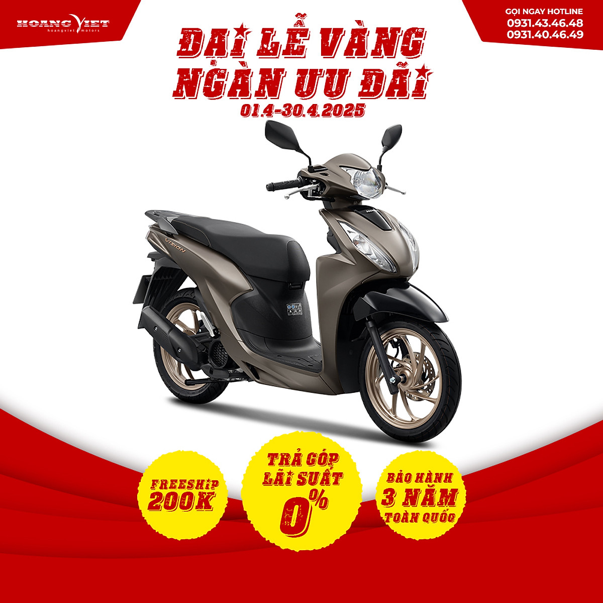 Xe Máy Honda Vision 2025 - Phiên Bản Đặc Biệt