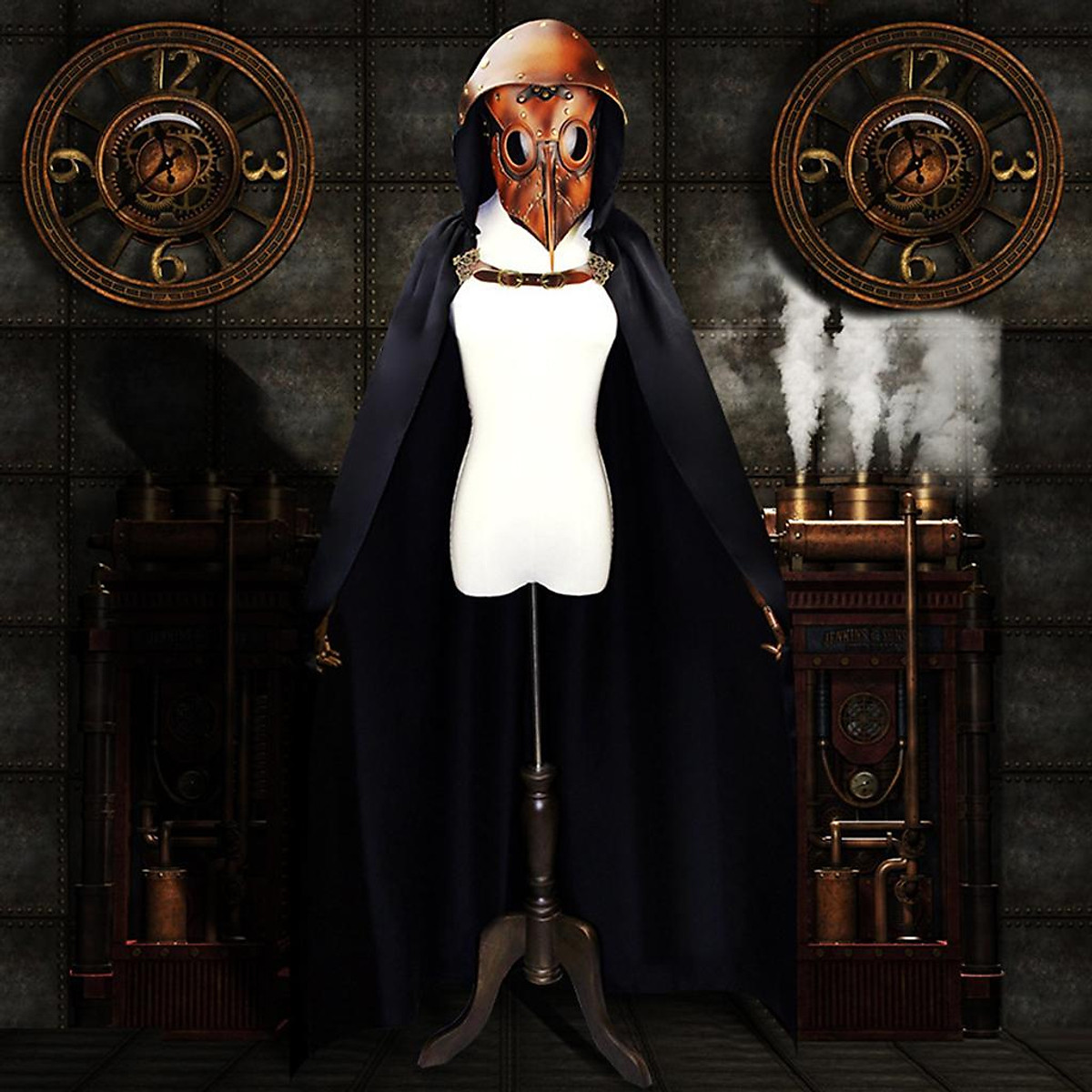 Adult Hooded Cloak Cape Costume Steampunk Cloaks For Cosplay Gift Party