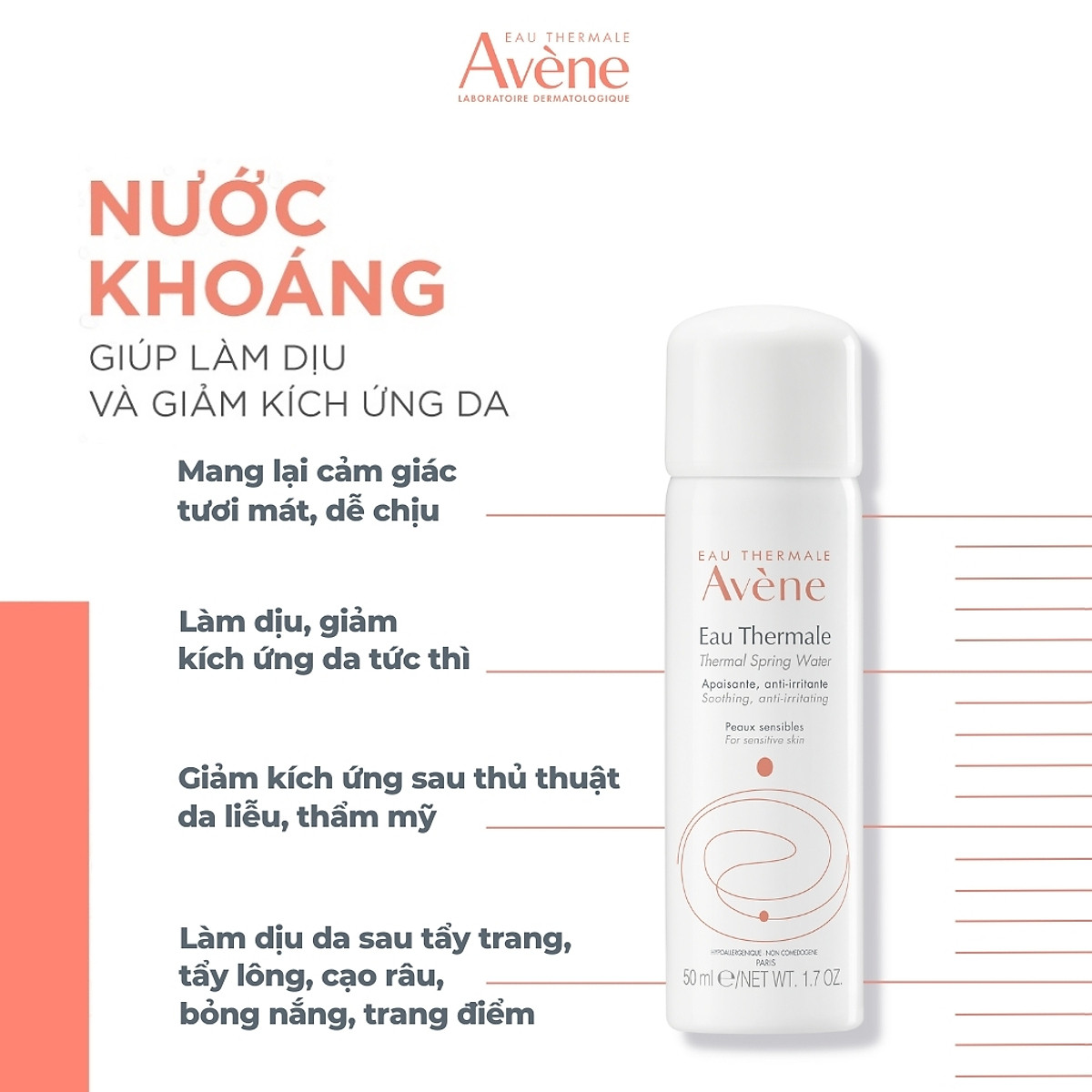 Nước xịt khoáng cấp ẩm và làm dịu da AVÈNE THERMAL SPRING WATER