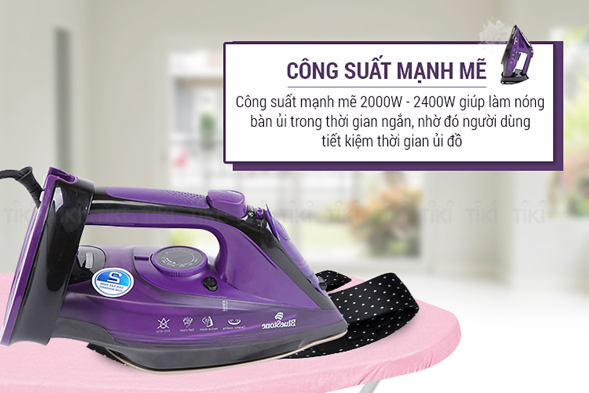Bàn Ủi Hơi Nước không dây Bluestone SIB-3854 (2400W) - Hàng chính hãng