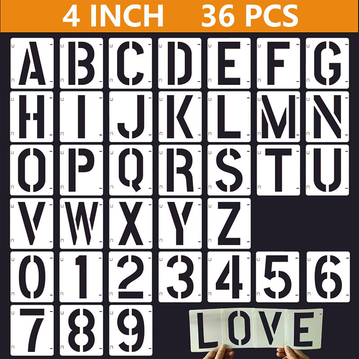 36x Letter Stencil Decoration Wall Painting Templates Multifunctional 4