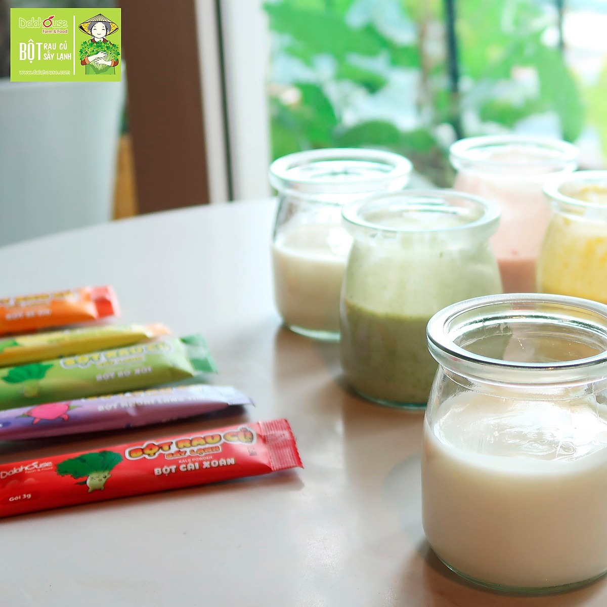 COMBO BỘT RAU DINH DƯỠNG CHO BÉ - COMBO 21 GÓI GỒM 7 LOẠI RAU DINH DƯỠNG TỪ CHUYÊN GIA DALAHOUSE