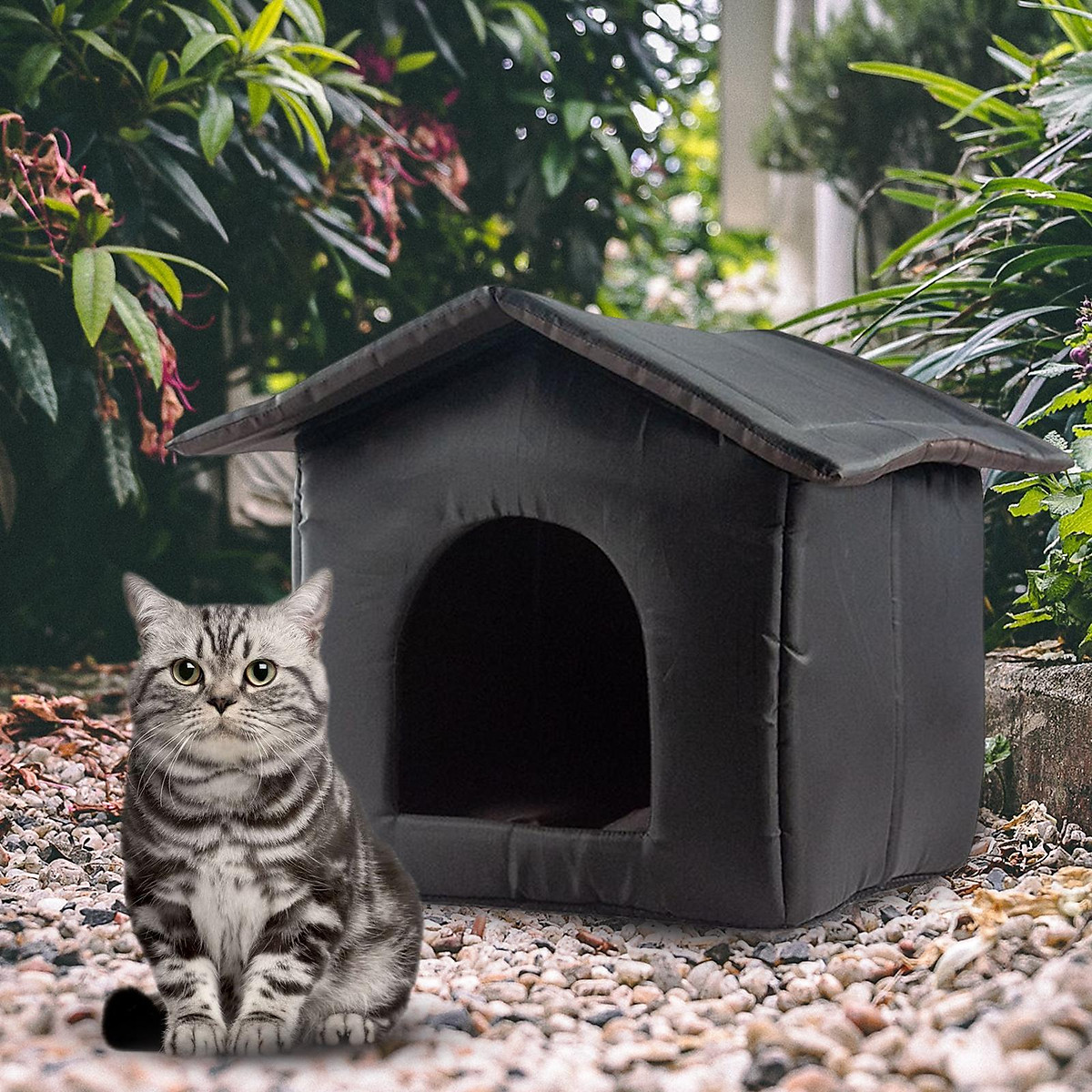 Portable Outdoor Cat House Weatherproof Pet Bed Kitten House Winter - Chăm sóc thú cưng Portable Outdoor Cat House Weatherproof Pet Bed Kitten House Winter - Chăm sóc thú cưng