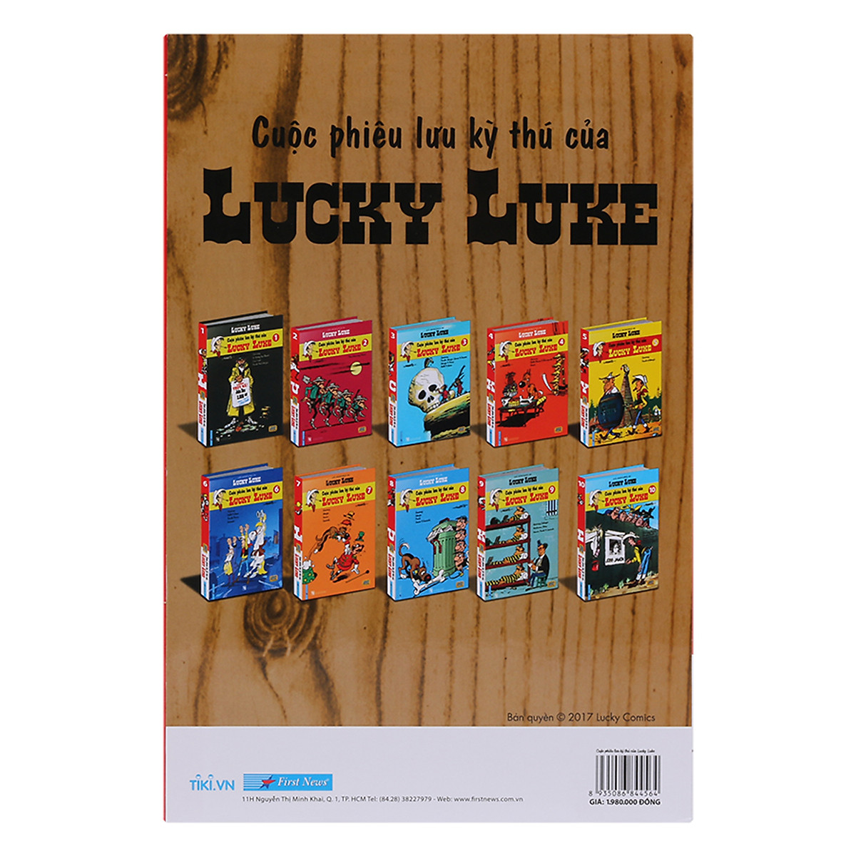 Boxset Cuộc Phiêu Lưu Kỳ Thú Của Lucky Luke (Bộ 10 Tập) - Độc Quyền Tại Tiki