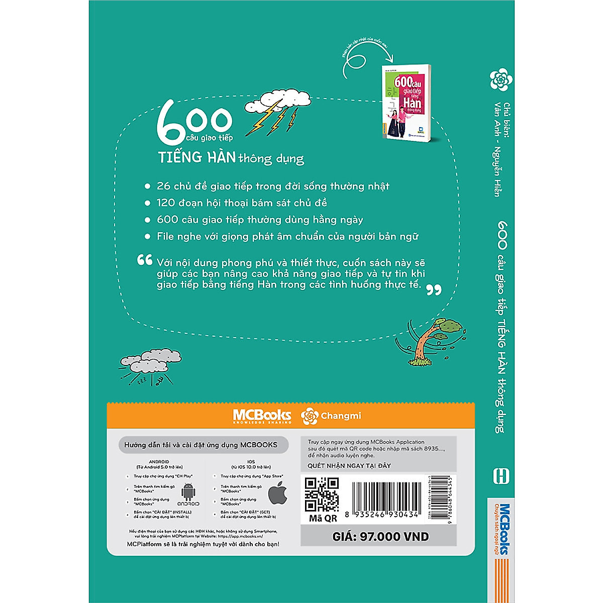 600 Câu Giao Tiếp Tiếng Hàn Thông Dụng - Tự Tin Giao Tiếp Với Người Bản Ngữ (Học Kèm App MCBooks) - MinhAnBooks