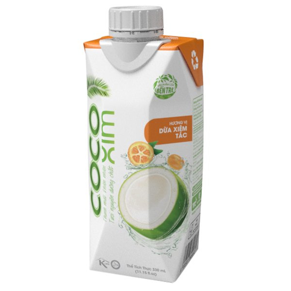 Thùng 12 Hộp Nước Dừa Cocoxim Tắc (330ml x12 Hộp)