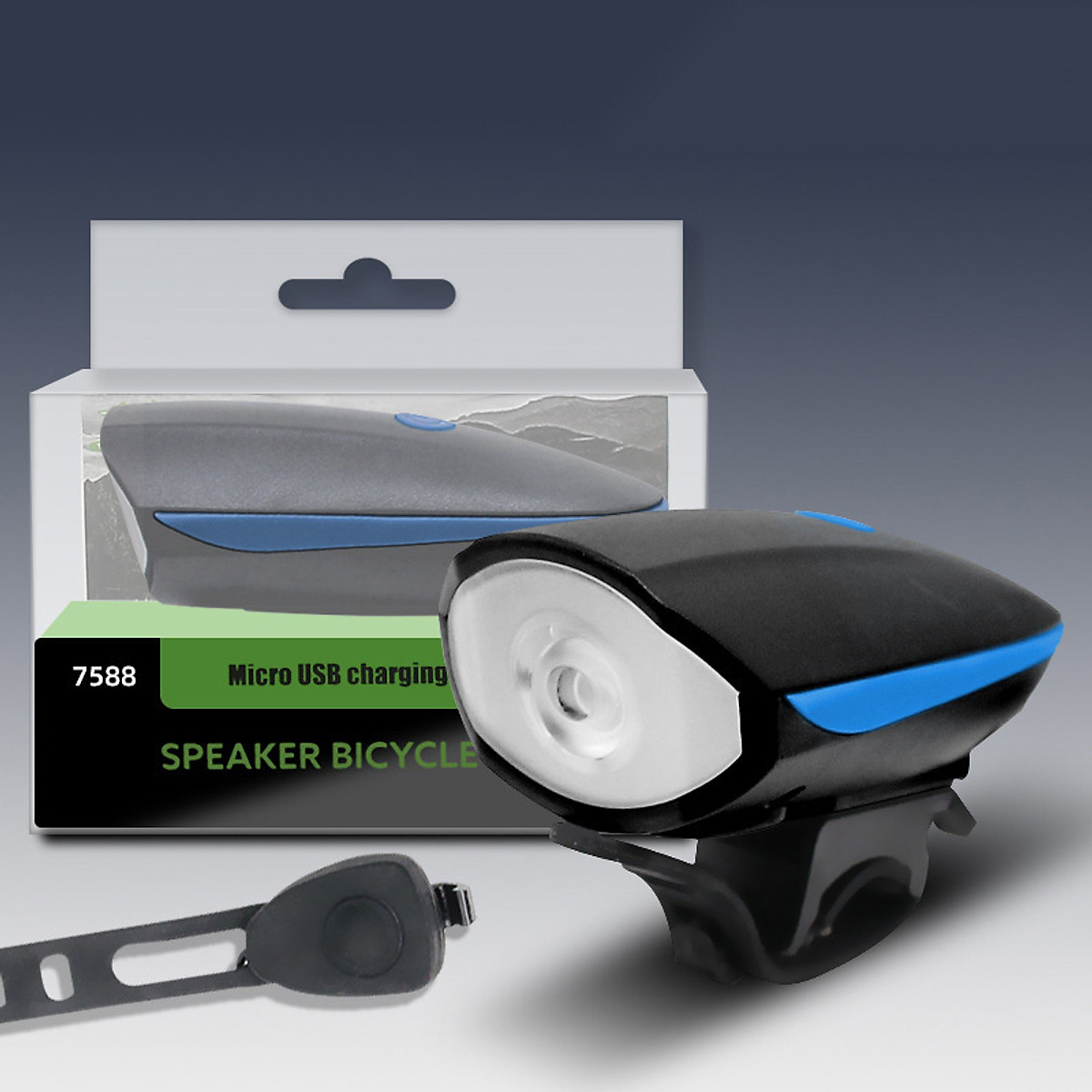 Đèn xe đạp thể thao dododios siêu sáng có còi pin sạc usb led T6 chống nước - Hàng chính hãng
