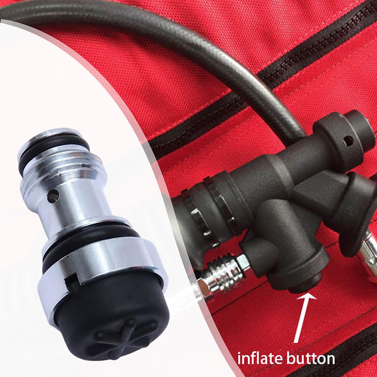 Scuba Diving BCD Inflator Valve Buoyancy Compensator Component Device Unit