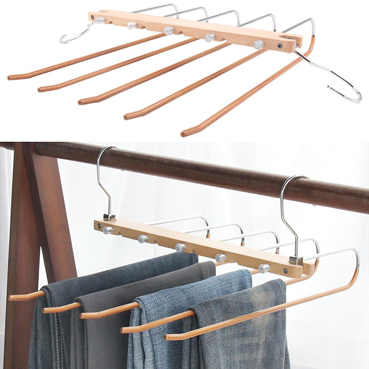 CINKSY Pants Hangers Space Saving 5 Layers Pants India | Ubuy