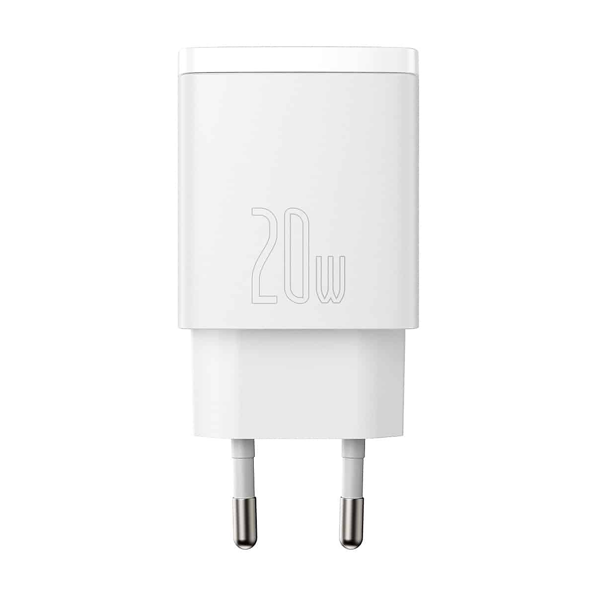Cốc sạc nhanh siêu nhỏ gọn chân tròn Baseus Compact Quick Charger 20W (USB + Type C Dual Port, 20W PD/QC 3.0 Multi Quick Charge Support) dùng cho Samsung / Xiaomi/ Huawei/ OPPO / iPhone/iPad......Hàng chính hãng