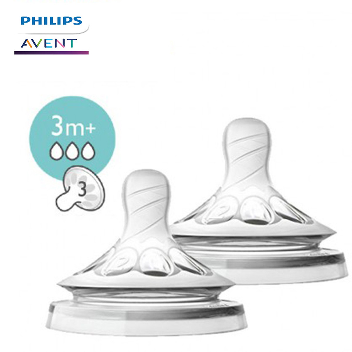Núm ty Philips Avent ( Vỉ 2 núm ti ) mô phỏng tự nhiên Ty giả cho bé từ sơ sinh chống sặc, chống đầy hơi Tặng móc khóa xinh xắn thương hiệu Bamboo Life