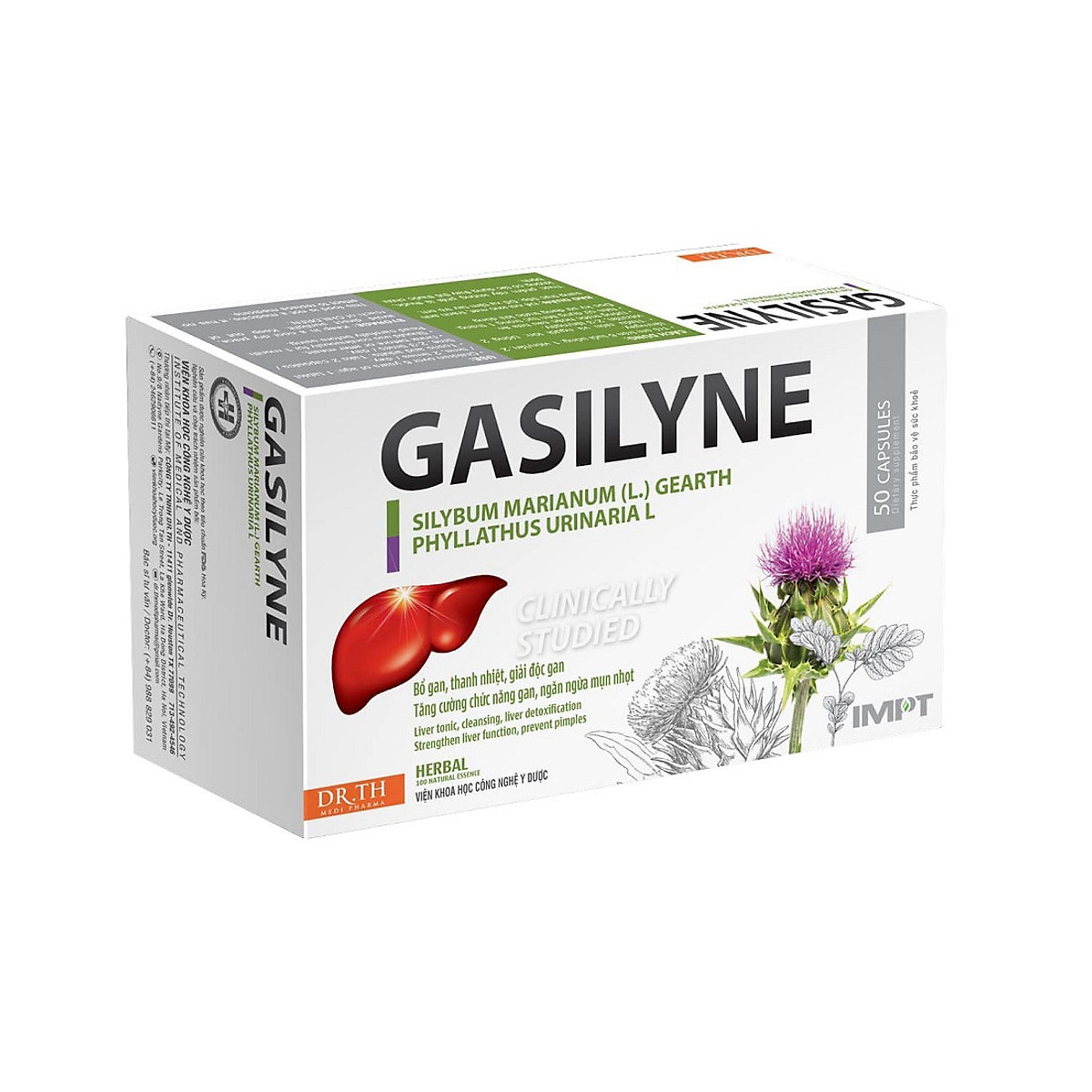 Bổ gan GASILYNE - nguyên liệu thiên nhiên đạt chuẩn của WHO