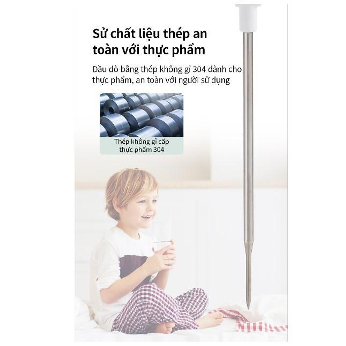 Nhiệt kế đo thực phẩm Deli - 8899
