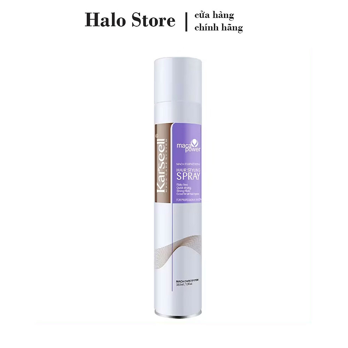 Gôm xịt tóc giữ nếp cứng Karseell Maca Essence Hair Styling spray 380ml