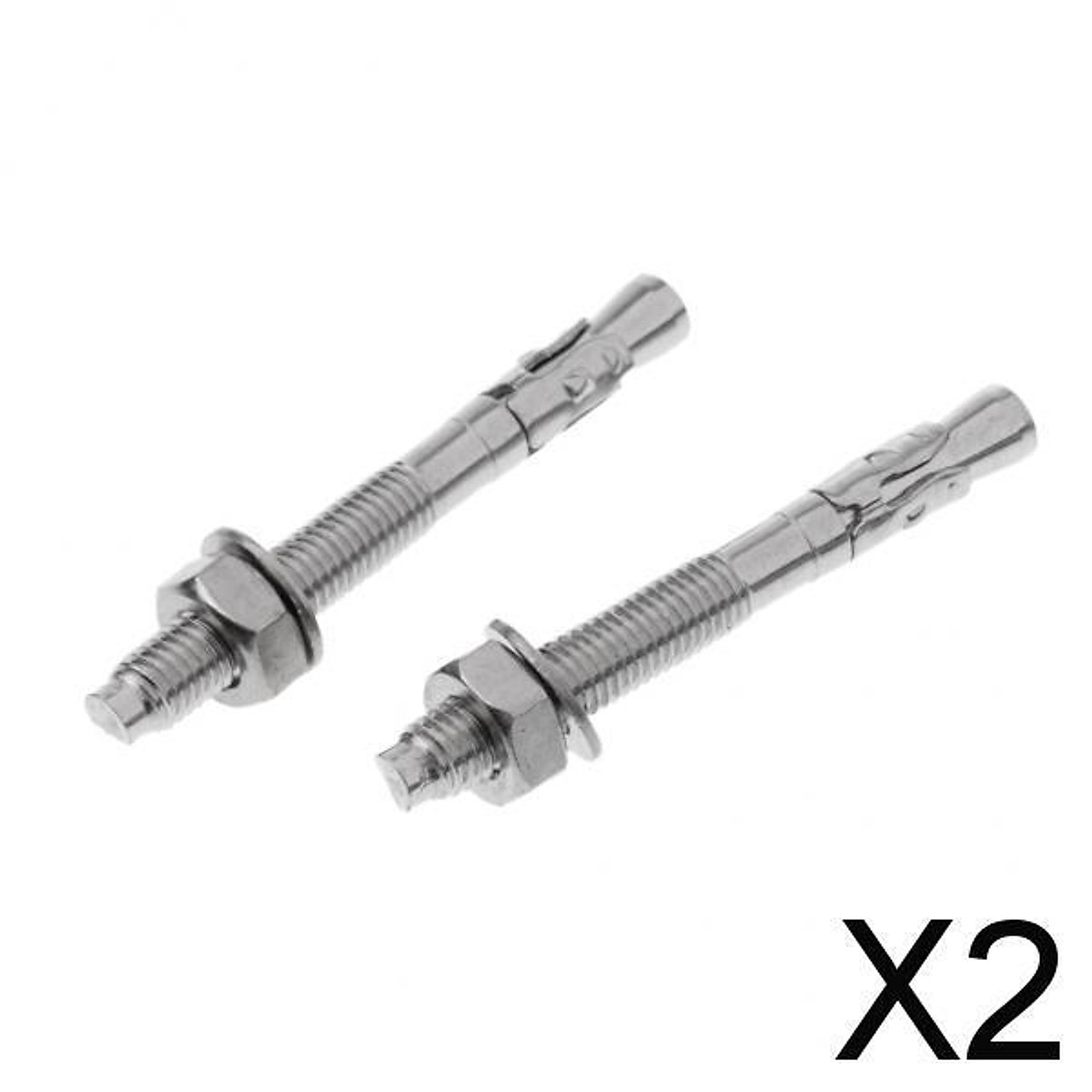 2x2 Piece M10 x 90mm Stainless Steel Rock Climbing Expansion Anchor