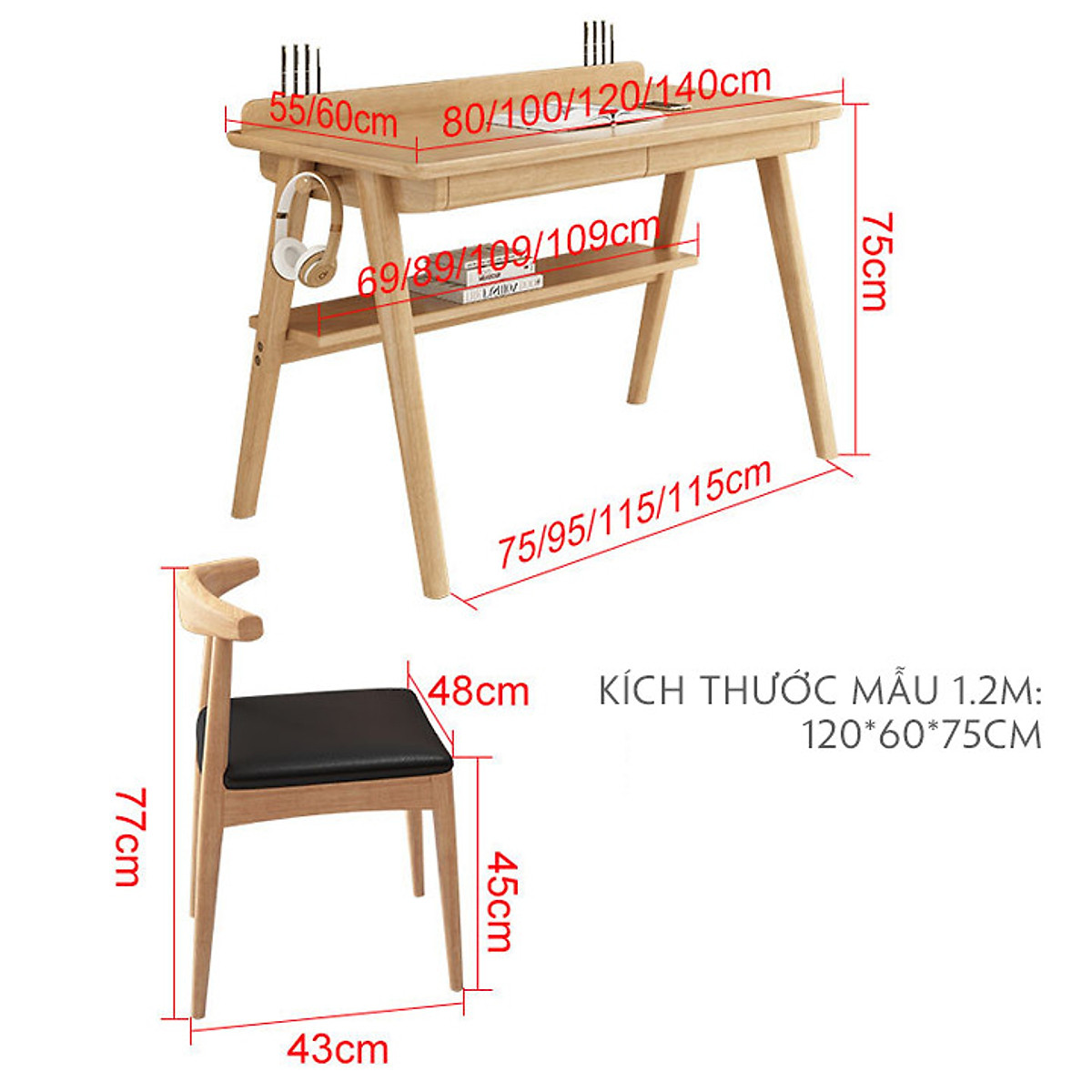 Bộ bàn ghế gỗ tự nhiên - Bộ bàn ghế làm việc - Bàn làm việc có ngăn Bộ Bàn Ghế Gỗ Tự Nhiên - Bộ Bàn Ghế Làm Việc - Bàn Làm Việc Có Ngăn