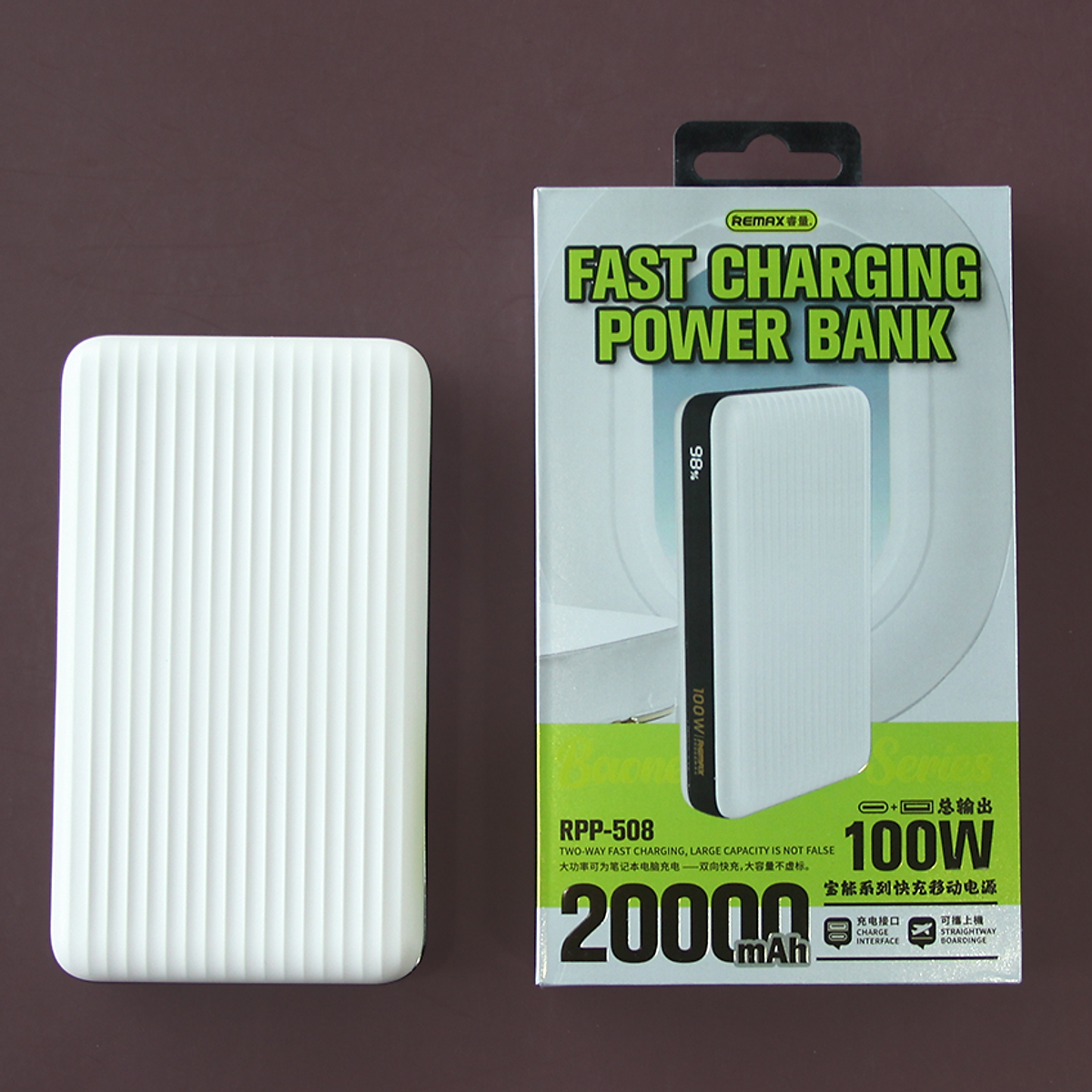 Pin Sạc Dự Phòng Remax RPP-508 20000mAh TypeC Output 100W / Input 65W và QC3.0 18W - Sạc Nhanh Cho Laptop và Tablet - Hàng Chính Hãng