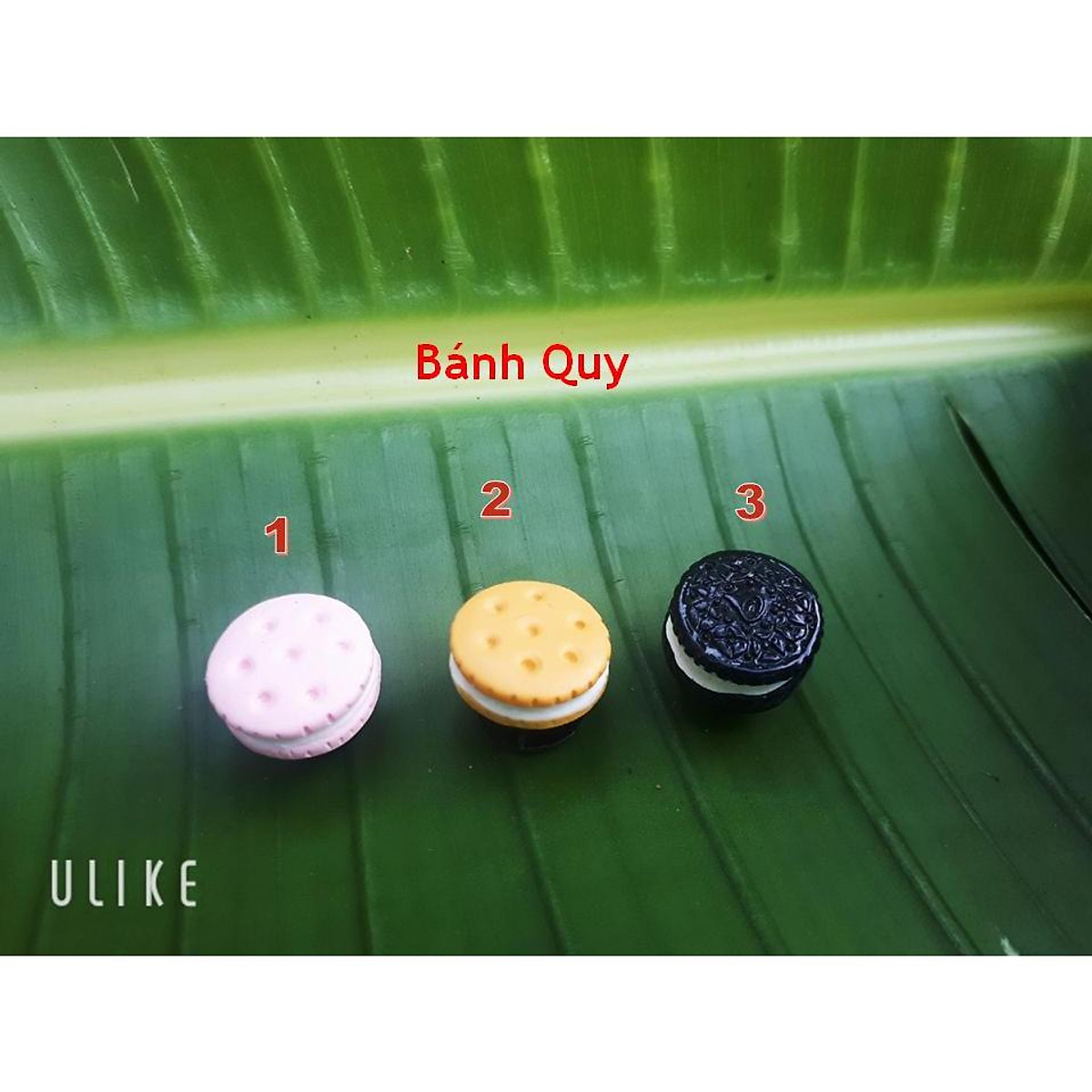 Jibbitz nút gắn dép alpenliebe, bánh quy, donut