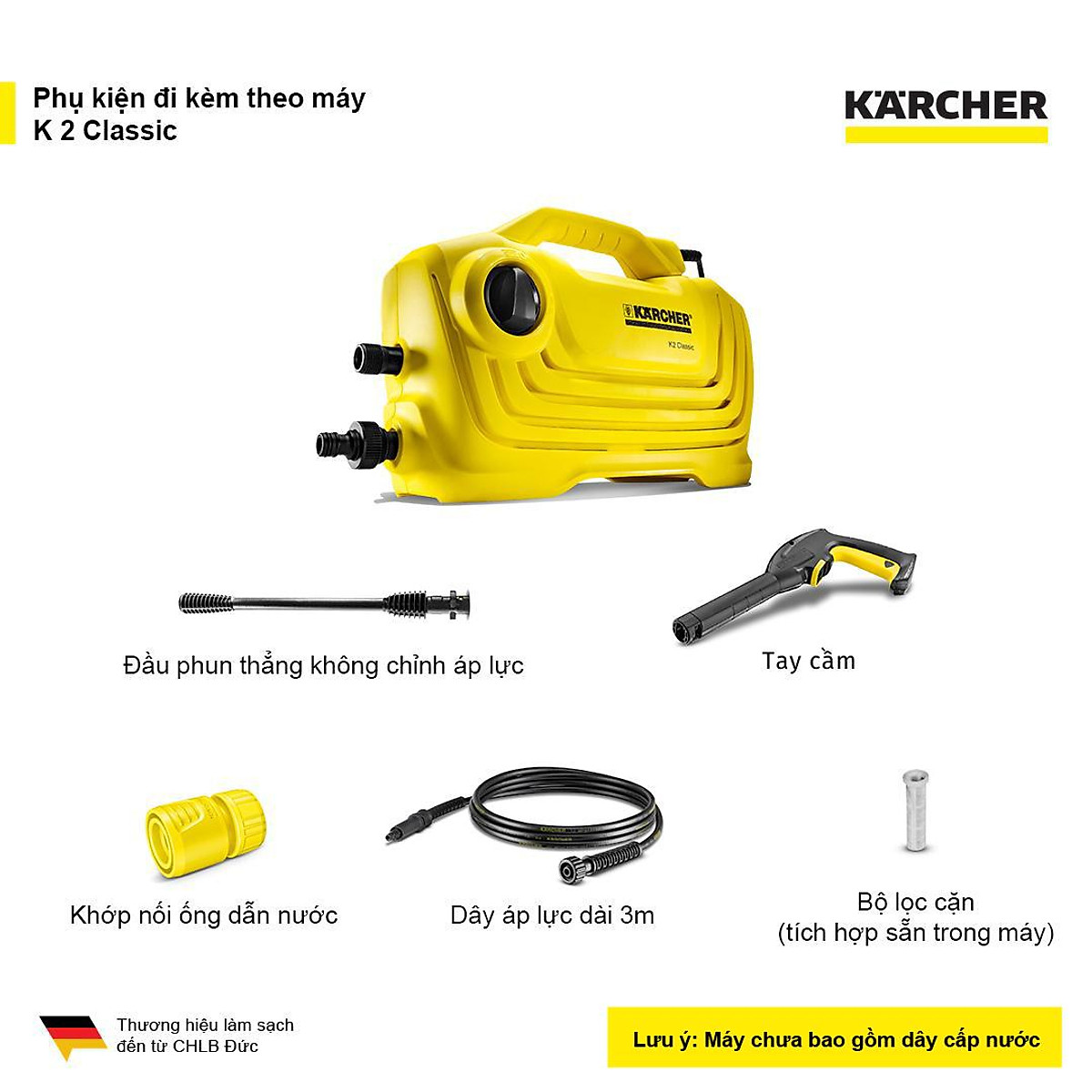 Máy phun rửa áp lực cao Karcher K2 Classic