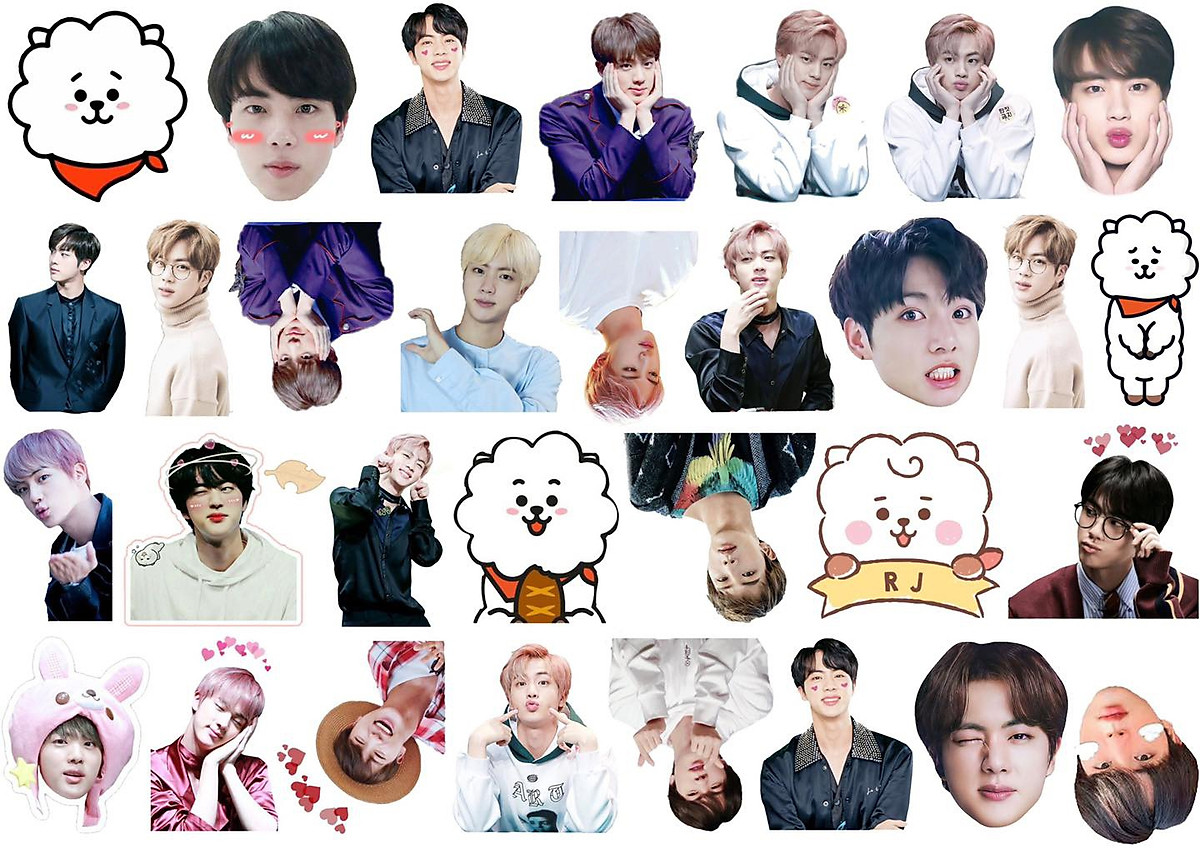 Sticker Dán Rj Bt21 31 Hình Ép Lụa Khác Nhau/ Hình Dán Rj Bt21 - Sticker -  Decal Trang Trí