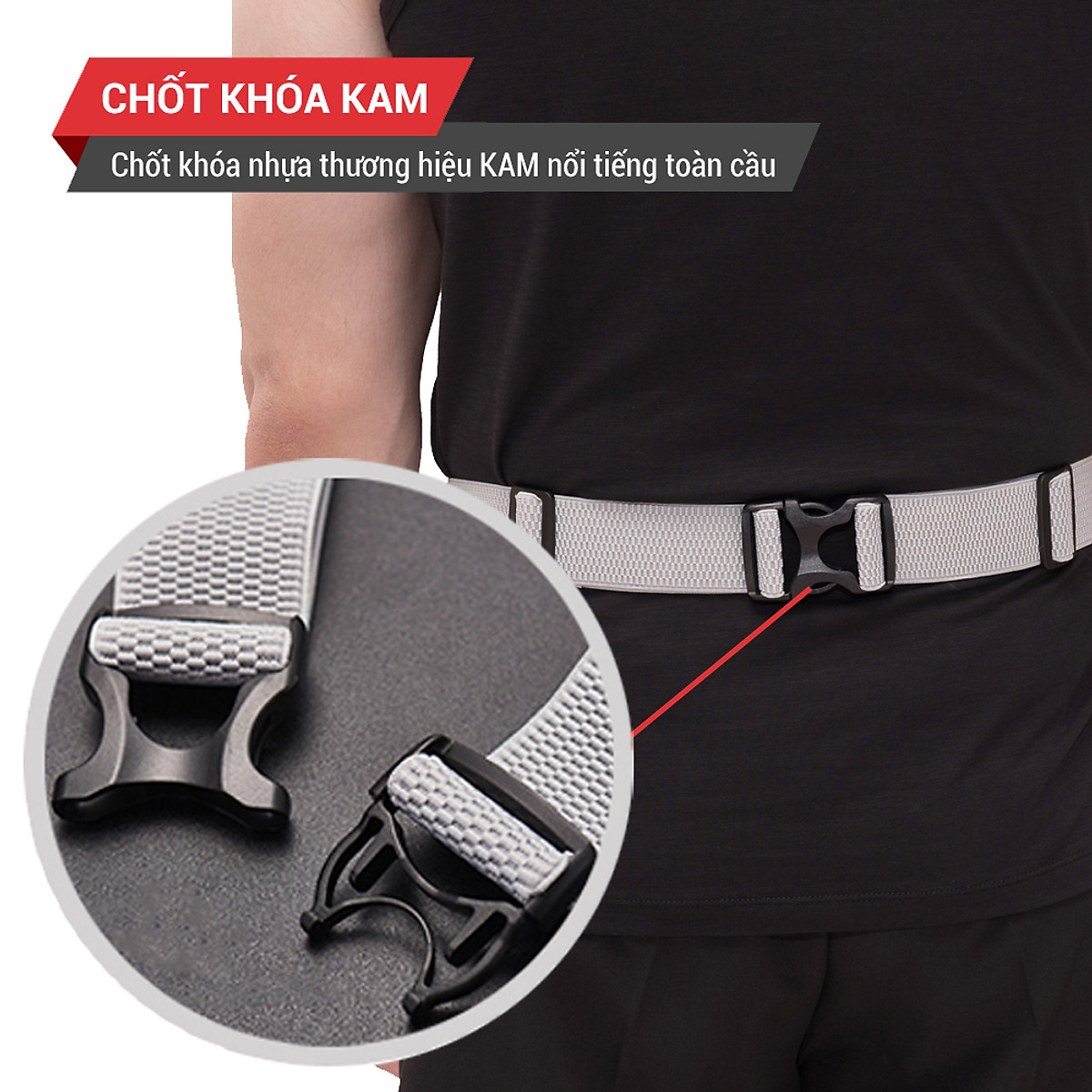 Túi đeo hông, đai chạy bộ nhiều ngăn chống nước, có phản quang Goodfit GF102RB
