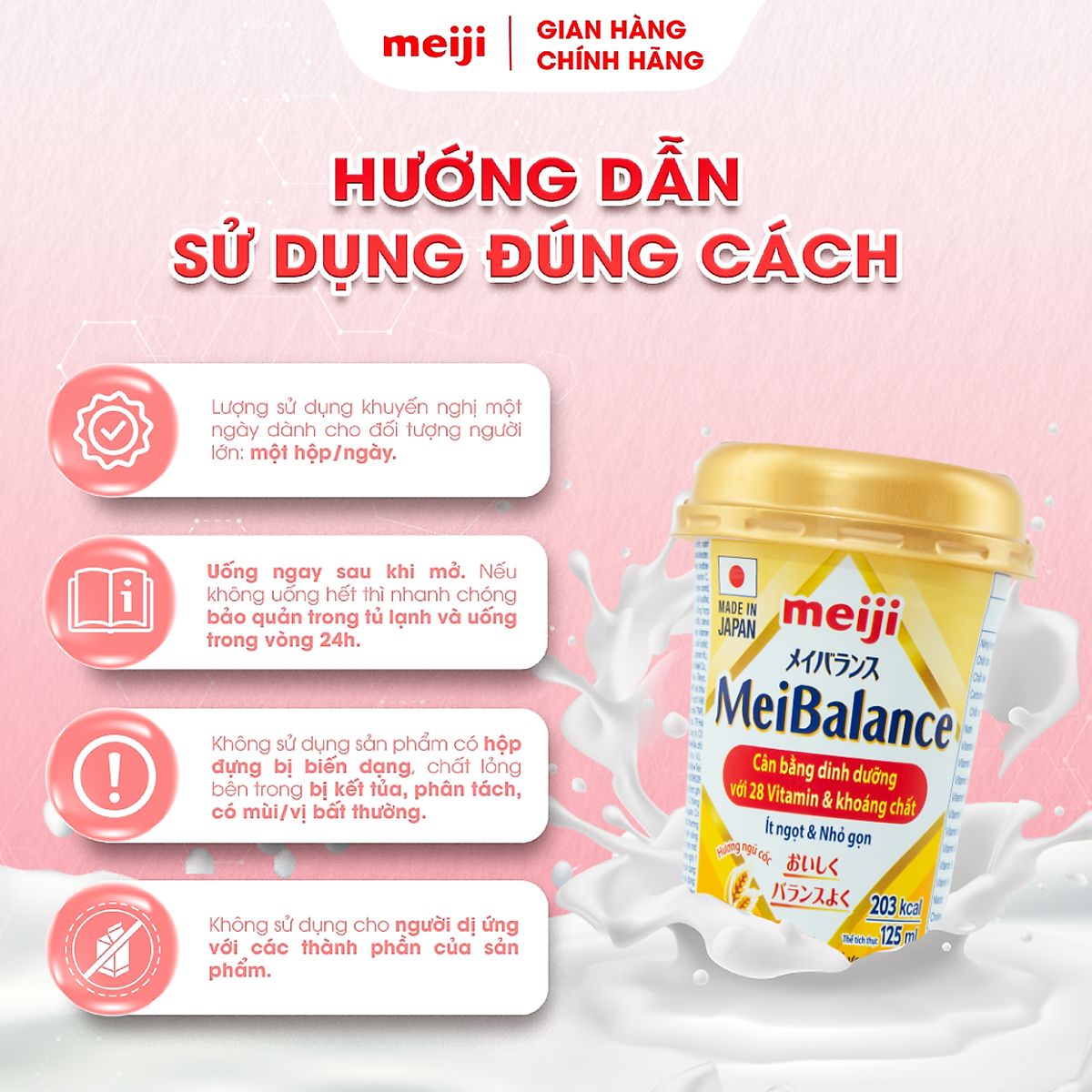 Thực Phẩm Bổ Sung Meiji MeiBalance 125ml/hộp