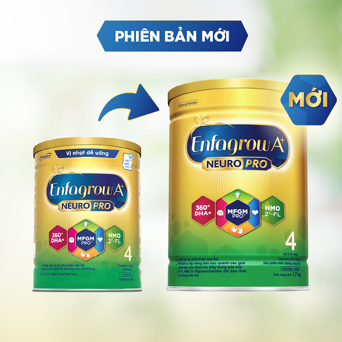 Sữa bột Enfagrow A+ NeuroPro 4 với 2’-FL HMO cho trẻ từ 2 – 6 tuổi – 830g