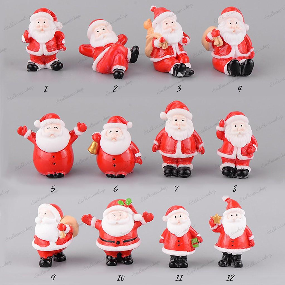 Mô hình Các loại ông già Noel trang trí tiểu cảnh Giáng Sinh, Xmas ...