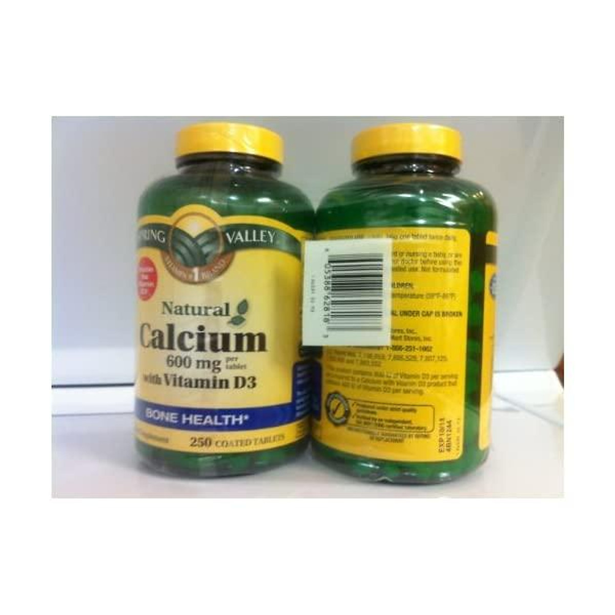 Spring Valley Calcium 600 mg with Vitamin D3, Twin Pack, 250 Tablets