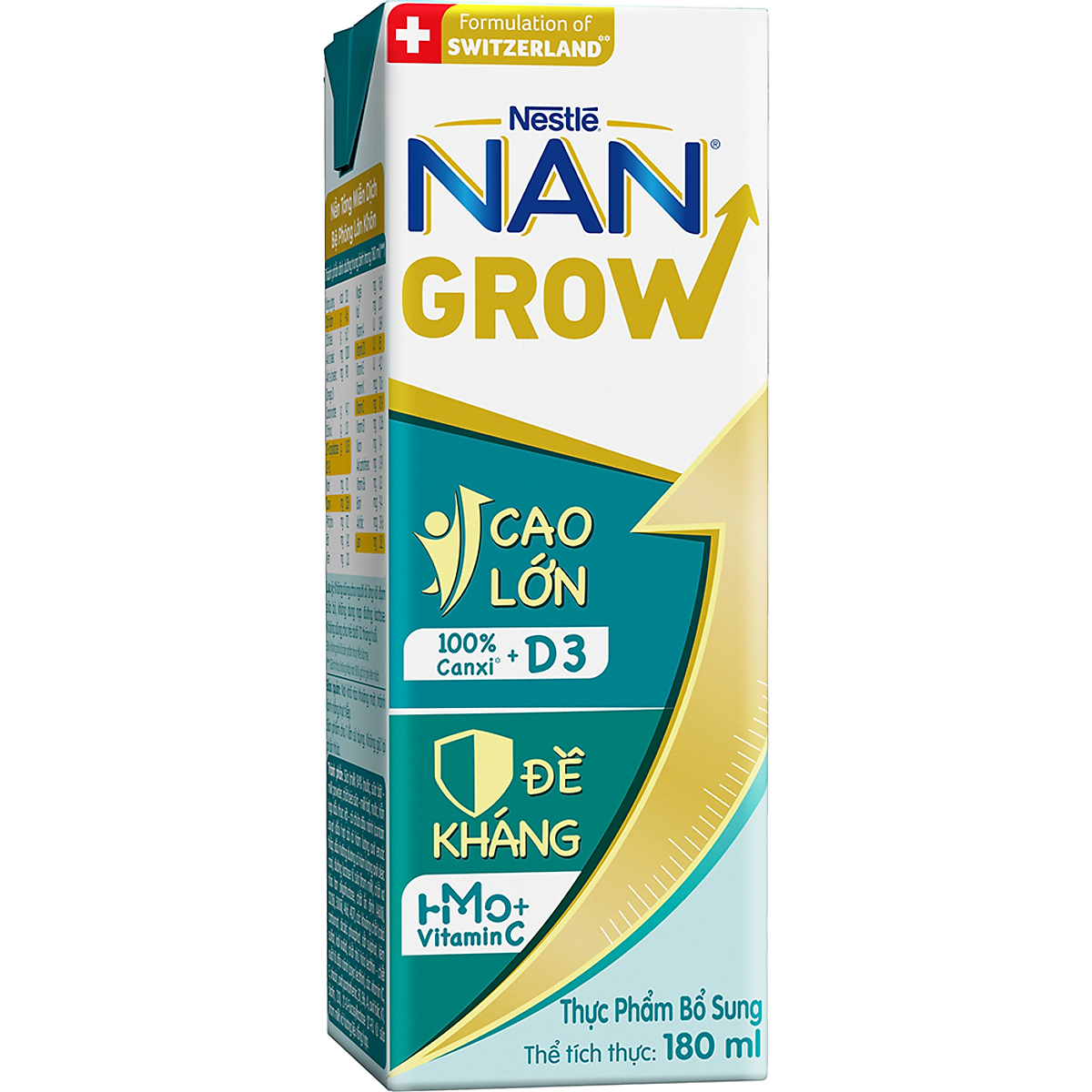 Thùng 24 hộp Sữa pha sẵn Nestlé NANGROW 180ml/hộp sữa mát công thức từ Thụy Sĩ 100% Canxi giúp bé cao lớn vượt trội 6(4 x 180ml) - (Bé từ 1 tuổi) Tặng Chảo chống dính Elmich
