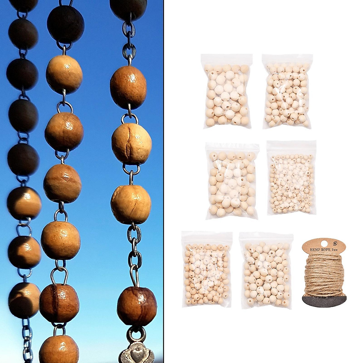 Mua Wooden Beads Natural Wooden Beads Round Wood Beads Rustic Country Wood Beads Suitable for Crafts, DIY Jewelry Making, Home Decoration tại Magideal Mua Wooden Beads Natural Wooden Beads Round Wood Beads Rustic Country Wood Beads Suitable For Crafts, Diy Jewelry Making, Home Decoration Tại Magideal