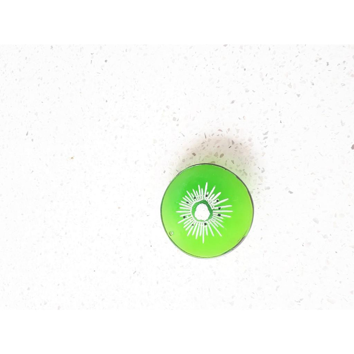 Sticker 3D đá Lát cam, chanh, kiwi, dâu lớn (5 cm) - Nút gắn dép cá sấu