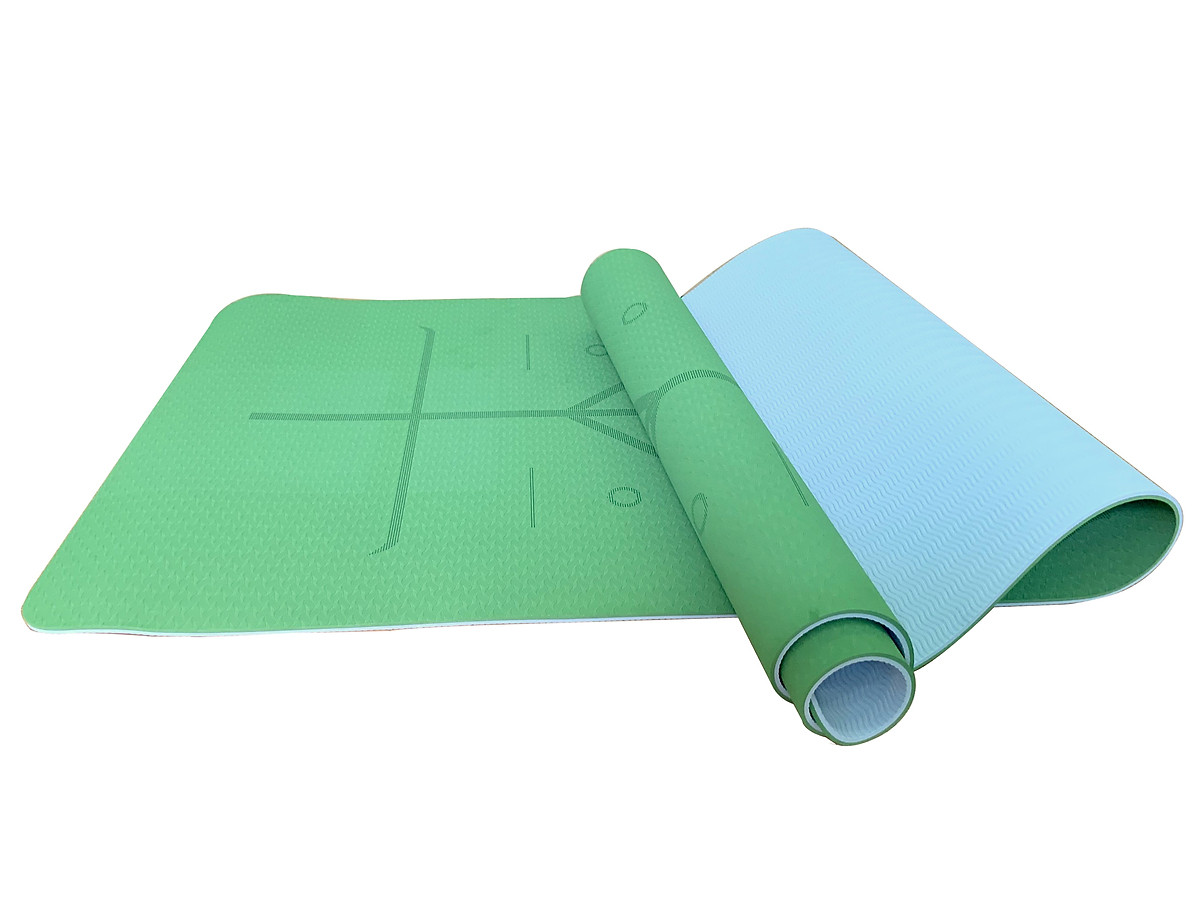 Thảm tập Yoga định tuyến TPE cao cấp tặng kèm túi đựng - chống trơn trượt thấm hút mồ hôi tốt chính hãng DODODIOS - Dây Buộc Chuyên Dụng Tập Yoga