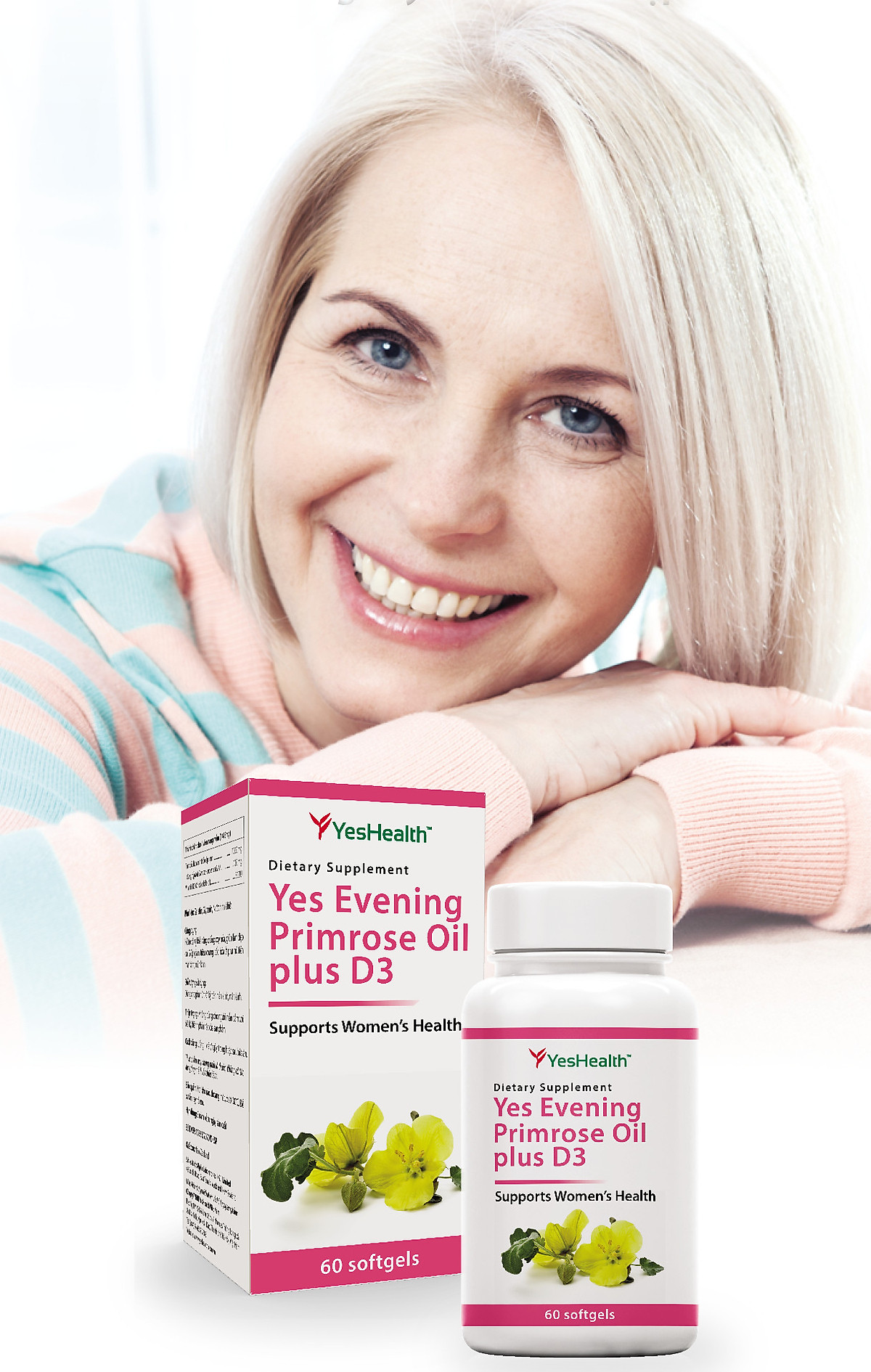 Mua [Nhập khẩu New Zealand] Thực phẩm bảo vệ sức khỏe Yes Health Yes  Evening Primrose Oil plus D3 [Hộp 60 viên] - Viên uống hỗ trợ chống oxi hóa  và làm