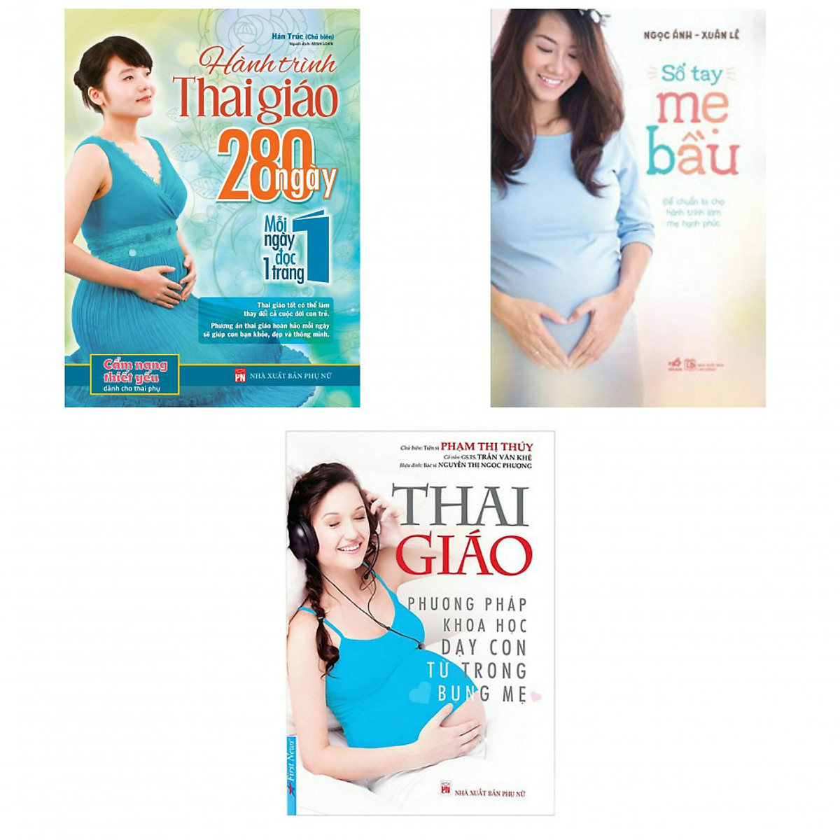 Combo hành trình thai giáo 280 ngày +sổ tay mẹ bầu +thai giáo phương pháp khoa học dạy con từ trong bụng mẹ(bản đặc biệt tặng kèm bookmark)