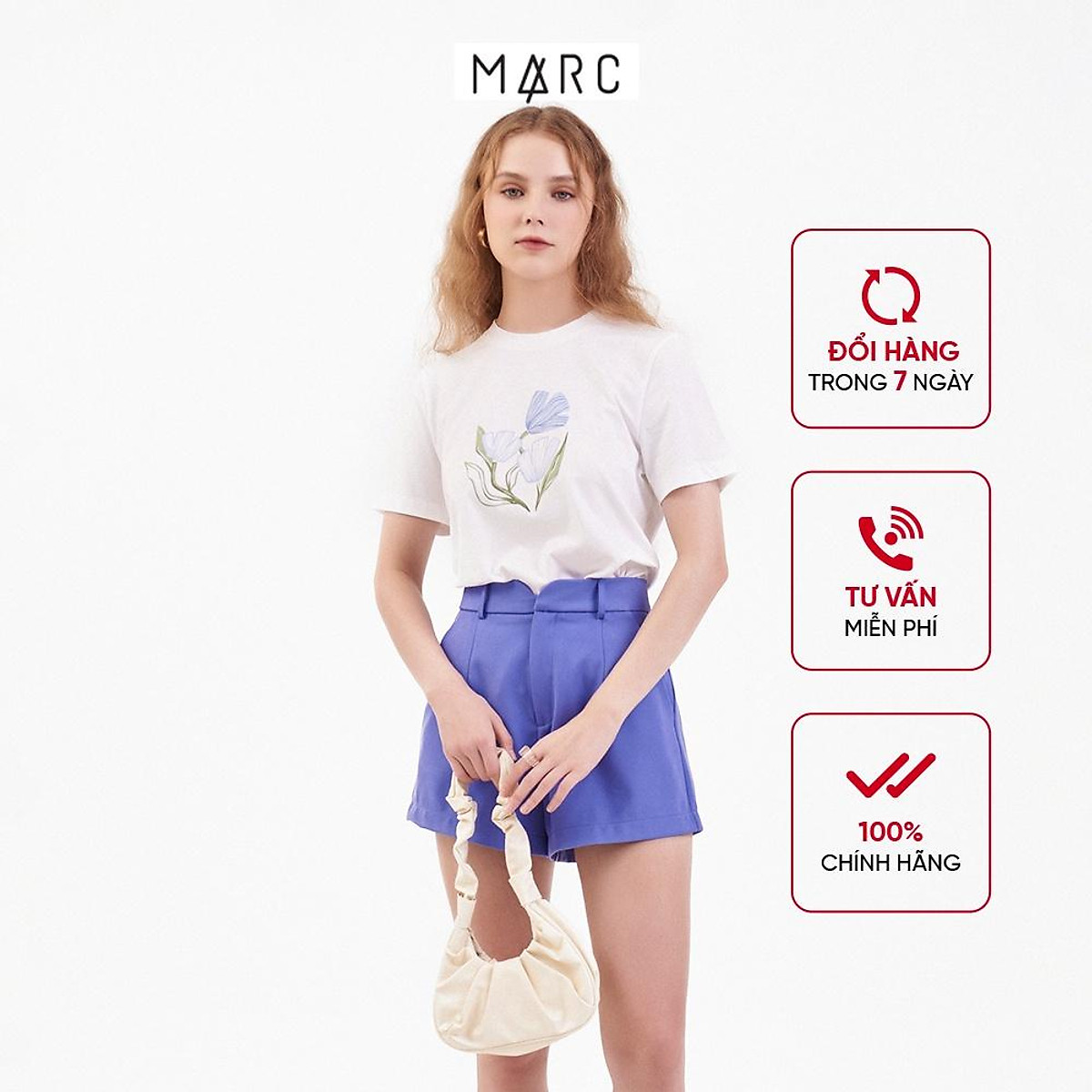 Quần short nữ MARC FASHION bản lưng cong CBNH053122