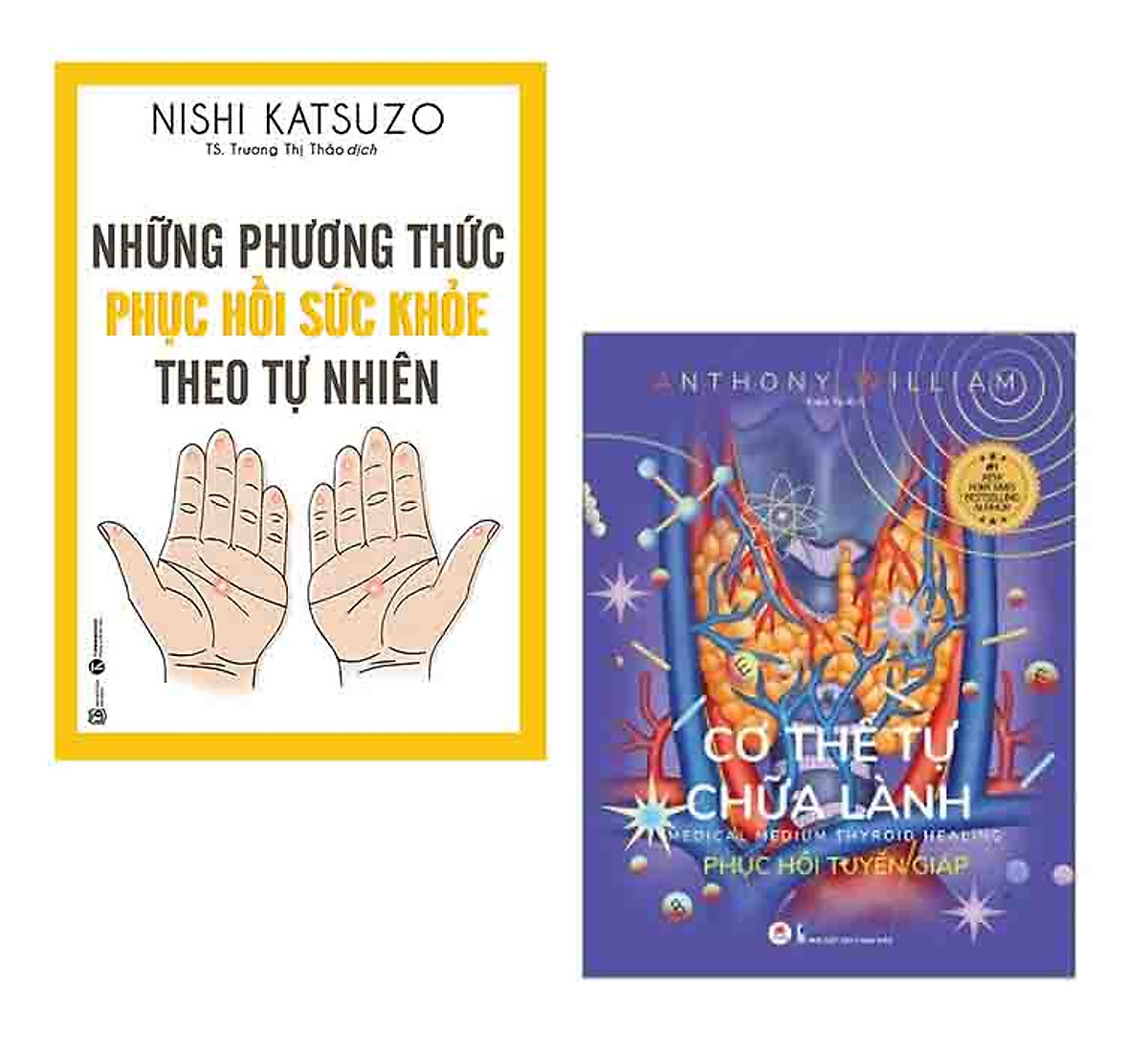 Combo 2 cuốn: Những Phương Thức Phục Hồi Sức Khỏe Theo Tự Nhiên (Tái Bản) + Cơ Thể Tự Chữa Lành: Phục Hồi Tuyến Giáp ( Kiến thức về sức khỏe/ Tặng kèm Boormark happy)