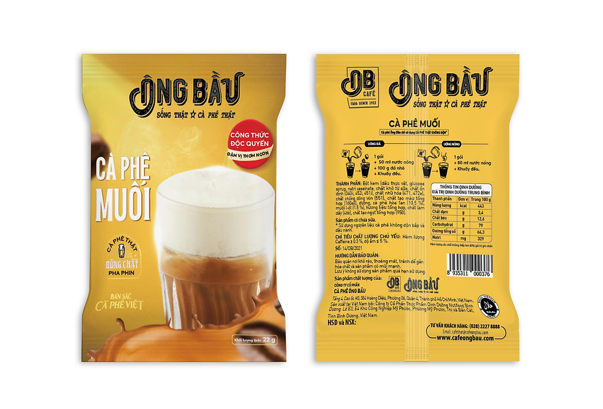 Combo 2 Hộp Cà Phê Muối Hòa Tan Ông Bầu