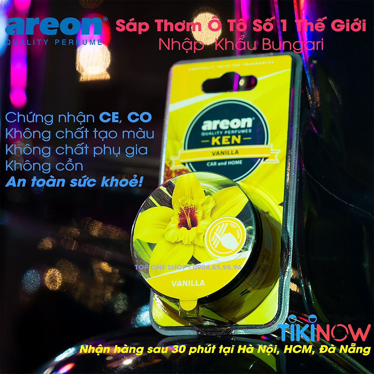 Sáp thơm ô tô hương vani – Areon Ken Vanilla (NHẬP KHẨU BULGARIA)
