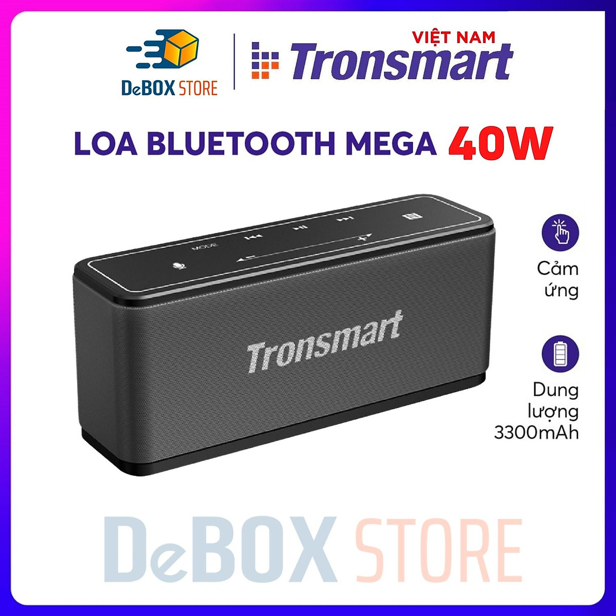 Loa Bluetooth Không Dây Tronsmart Element MEGA 40W v5.0 Hỗ trợ TWS và NFC ghép đôi 2 loa - Hàng Chính hãng