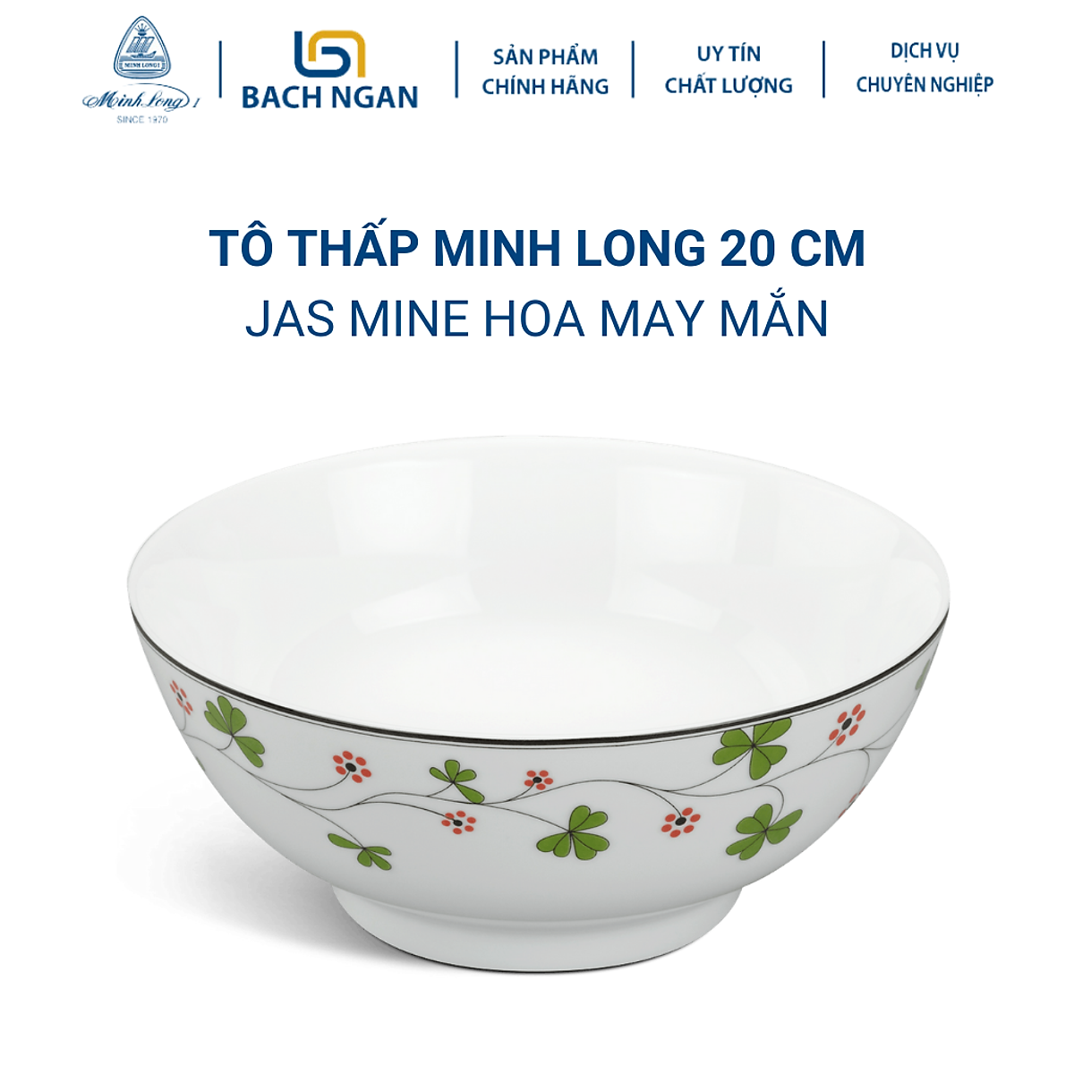 Tô thấp Minh Long 20 cm Jasmine Hoa May Mắn - Bằng sứ, Hàng Đẹp ...