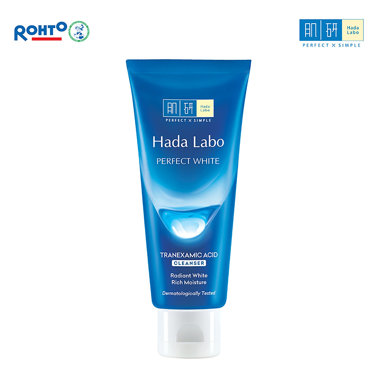 Sữa rửa mặt dưỡng trắng Hada Labo Perfect White Tranexamic Acid Cleanser 80g