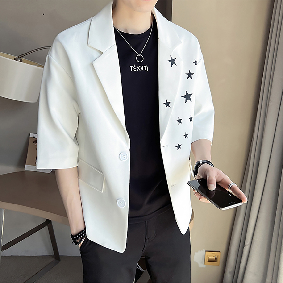Áo vest ren lửng tay lỡ  AV031