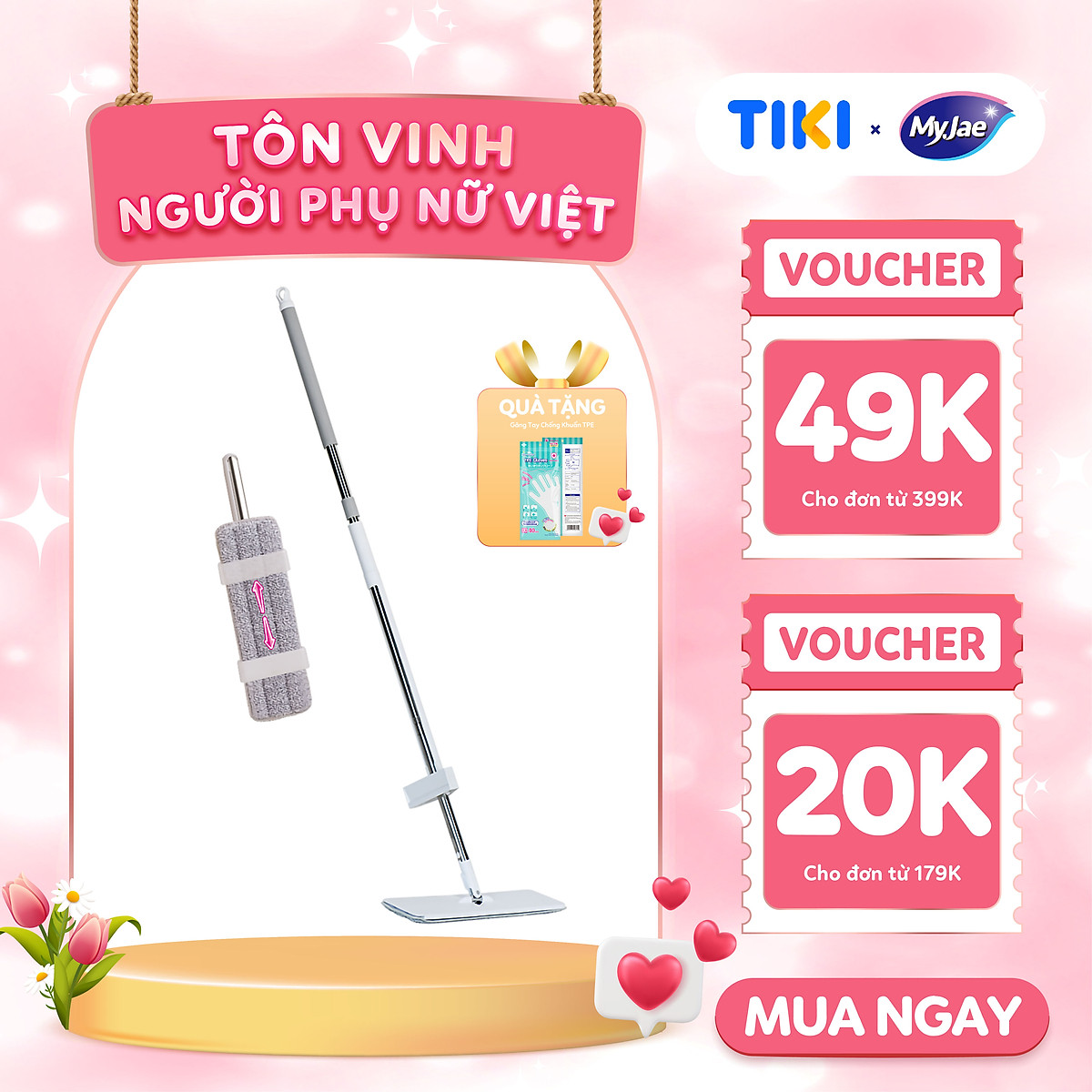 Cây lau nhà tự vắt thông minh sợi microfiber