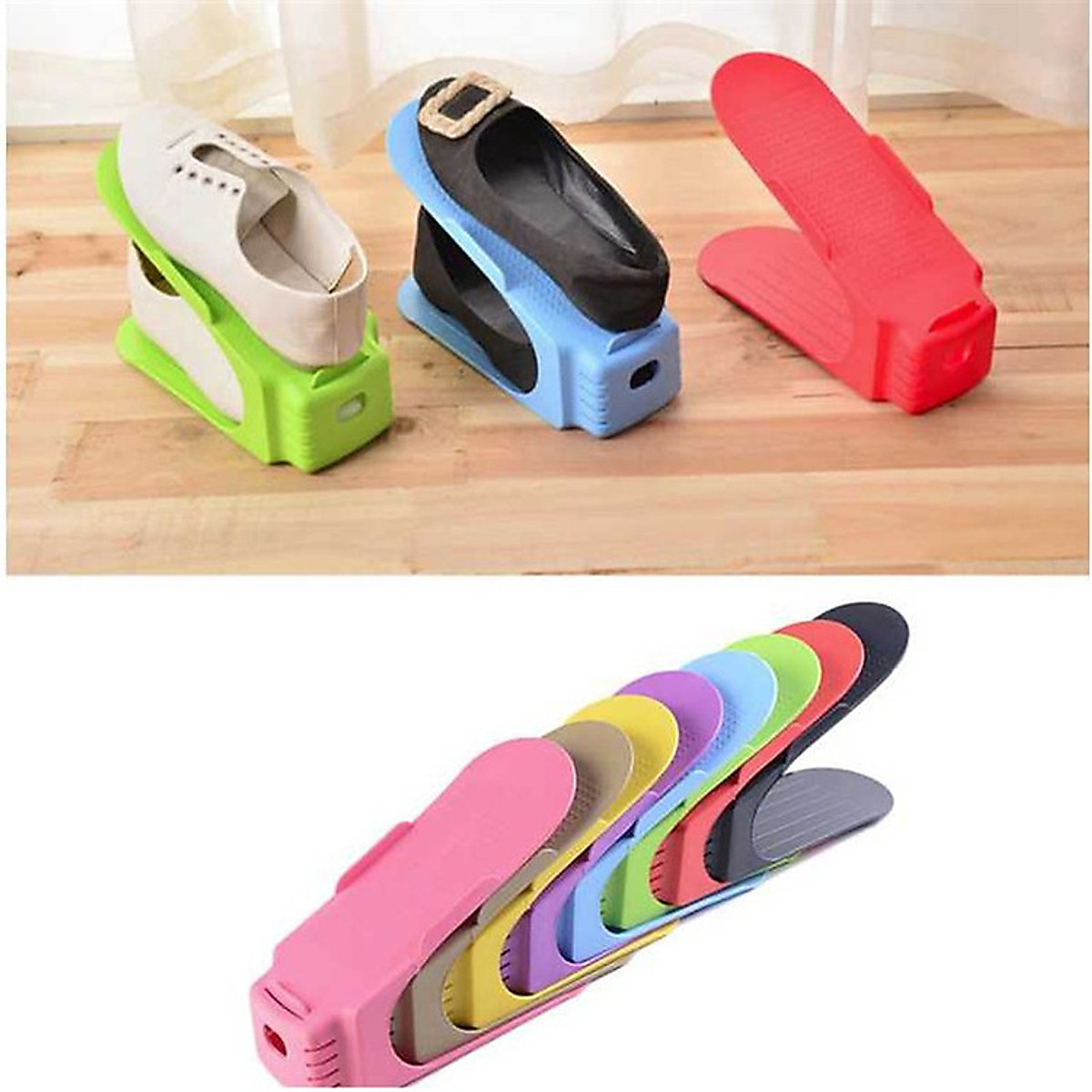 Combo Đế Để Giày Dép Thông Minh Kệ Để Giày Dép Tiện Dụng - Giao Màu Ngẫu Nhiên