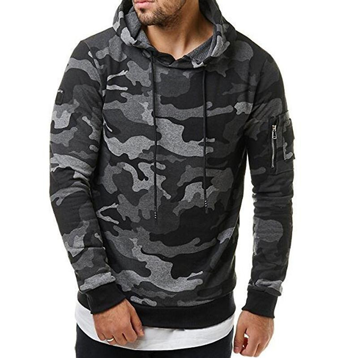 Men Fashionable Hoodie Cool Camouflage 