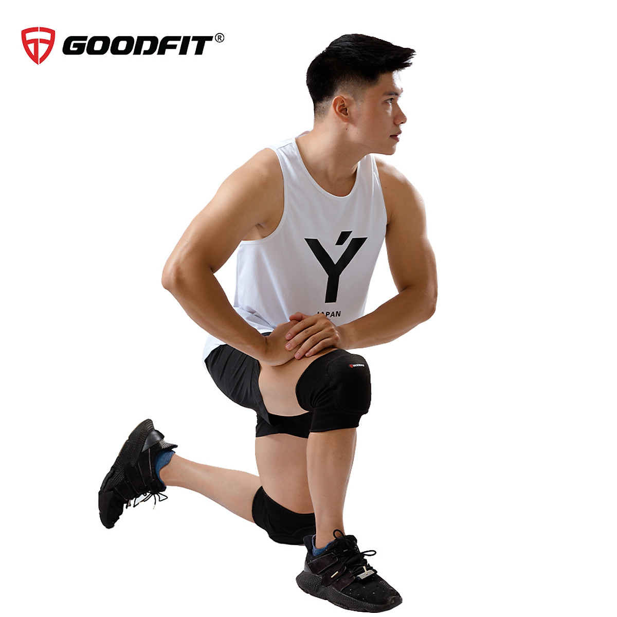 Bó gối thể thao, băng đầu gối GoodFit đệm xốp dày dặn, co giãn 4 chiều GF517K